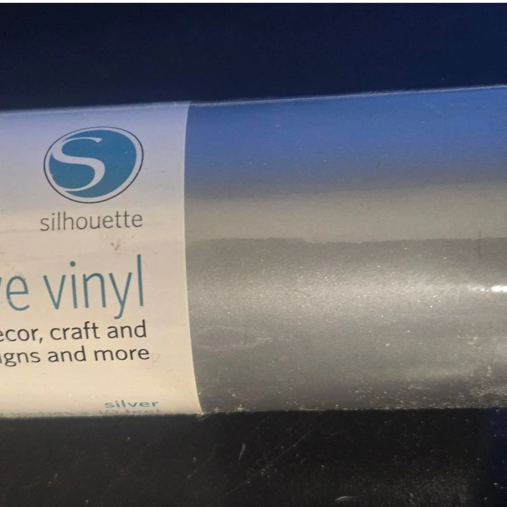 Silhouette Adhesive Vinyl 2 Rolls 9in x 10ft Baby Pink‎ Silver New Craft Supply
